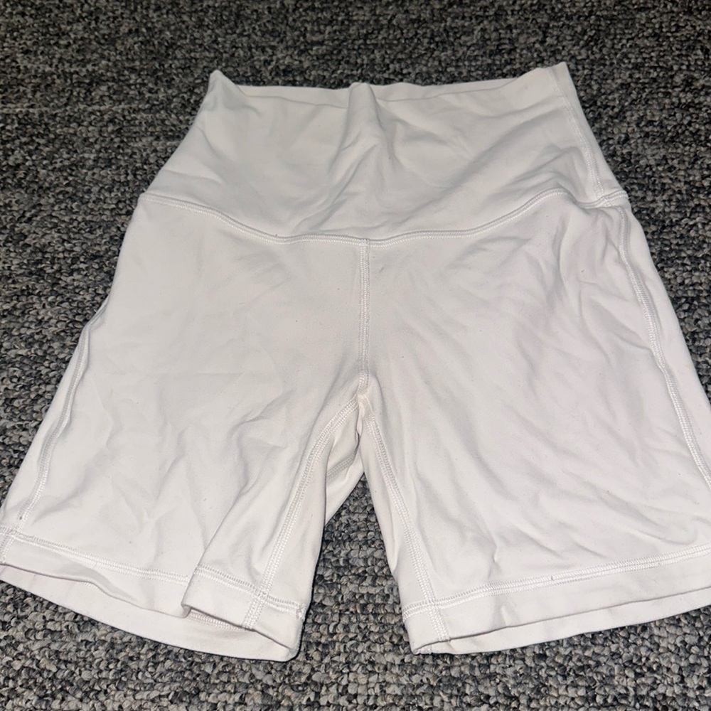 Lululemon Align Shorts White High Rise
